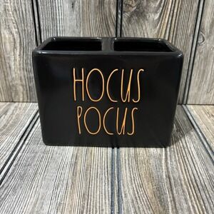 Rae Dunn HOCUS POCUS Black Halloween Toothbrush Make-Up Brush Pen Holder Office